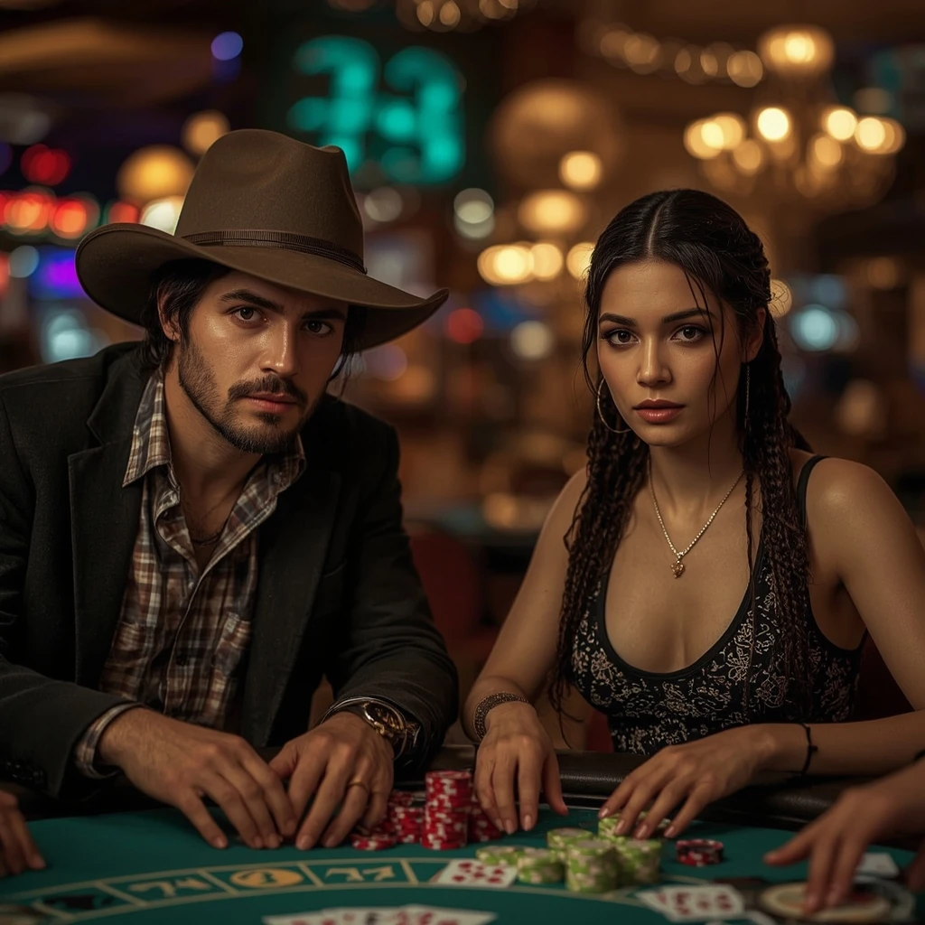 photo de deux joueurs de poker GOD OF COINS CASINO